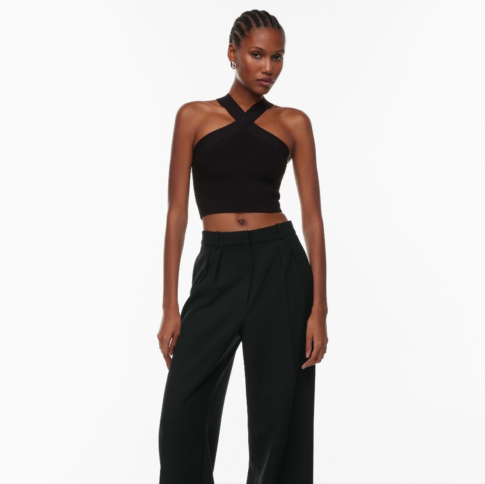 Aritzia Babaton Sculpt Knit Criss Cross Tank